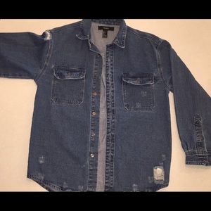 Distressed Forever 21 denim jacket
